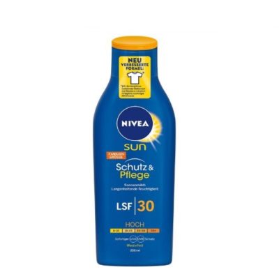 Nivea Sun Schutz & Pflege Sonnenmilch mit verbesserter Formel, Lichtschutzfaktor 30, 1er Pack (1 x 250 ml)